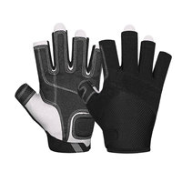 Gants de voile demi-doigts en matériau de qualité supérieure, ajustement confortable au poignet, paume renforcée, coutures durables pour les activités nautiques