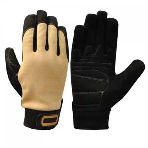 Guantes de Seguridad Mecánicos Amara de Doble Capa de Cuero Sintético, Resistentes al Viento, al Calor, Antiestáticos, con Puño de Goma Antideslizante, 11 oz - Product Image 1