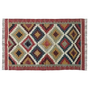 Alfombra de yute de lana Boho tradicional 3x5, alfombra Kilim Dhurrie para habitaciones Heritage y esquinas acogedoras - Product Image 3