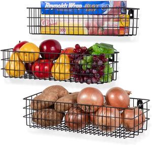 Cesta de Almacenamiento de Alambre Rectangular Negra, Estilo Industrial, Apilable, Organizador de Gabinete para Artículos Diversos, Tipo Vertical, de Una Sola Capa - Product Image 6