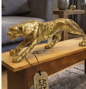 Majestic Gold Tiger Table Article Estatuilla decorativa elegante de animales para la decoración del hogar Oficina Evento Regalo Display Accent - Product Image 6