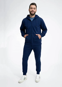 Sudaderas con Capucha de Punto Casual con Cierre de Cremallera, 100% Algodón, de Alta Calidad, Tendencia Otoñal, Color Personalizable, Diseños de Logotipo Bordados - Product Image 3