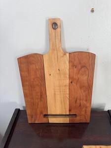 Planche à découper de cuisine avec support pour livre de recettes, planche à découper avec poignée pour comptoir de cuisine, planche décorative pour cuisine et salle à manger - Product Image 3