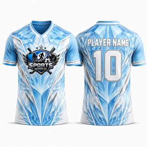 Maillot de football pour jeunes de qualité supérieure, en maille athlétique, polyester, anti-transpiration, design moderne et performant - Product Image 1