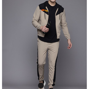 High Quality Men's Lightweight 100% Organic Cotton Windbreaker Tracksuit Quickdry Breathable Hooded Customised Logo Plus Size - Product Image 3