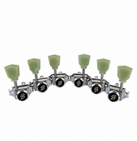 BBSTONE Korean Made Vintage Style Locking Tuners, Chrome, 3+3 Configuration, 18:1 Ratio, Tulip Keys for Les Paul Style chrome