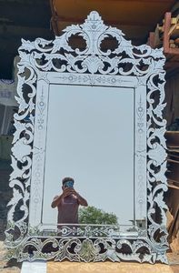 Handcrafted Venetian Silver <b>Rectangular</b> <b>Mirror</b> – Contemporary Decorative <b>Wall</b> Art <b>Mirror</b> for Chic & Elegant Home Decoration - Product Image 4