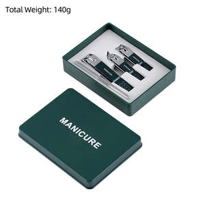 Nouvel ensemble de coupe-ongles professionnels en acier inoxydable/carton, 3 pièces, avec logo personnalisé OEM, marque privée, pour soins des ongles, ANAAIF - Product Image 3