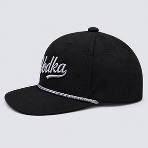 หมวกเบสบอล 6 แผงปักโลโก้แบบกำหนดเอง หมวก Snapback เชือกผูก ขายส่ง ผู้ผลิตเวียดนาม รับผลิตแบบ OEM ODM หมวกผ้าฝ้ายทวิล สตรีทแวร์ - Product Image 2