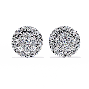 Stellar Bloom Lab-Grown Diamond <b>Earrings</b> 9k, 14k, 18k <b>Solid</b> Gold Custom Manufactured in Rose Gold, Yellow Gold, 925 <b>Silver</b> - Product Image 4
