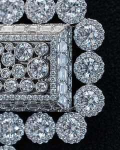 จี้เงินแท้ 925 รูปกางเขนประดับเพชรโมอิสซาไนต์ทรงกลมแบบฮิปฮอป - Product Image 1