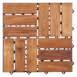 Oferta Especial: Baldosas de Madera Cuadradas de Teca, Caoba, Sungkai, Suar y Albasia para Casas Residenciales Clásicas y Modernas - Product Image 1