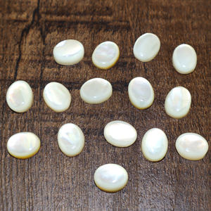 Pierre précieuse naturelle en nacre, cabochon de forme ovale 7x9mm, pierre lâche pour la fabrication de bijoux, vente en gros en vrac - Product Image 4