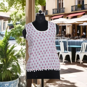 100% Cotton Fabric <b>Sexy</b> Sleeveless Floral Print Sweet Mini <b>Dress</b> <b>Women</b> Handmade Neck Party Wear Girls' Everyday Short Sleeve - Product Image 4