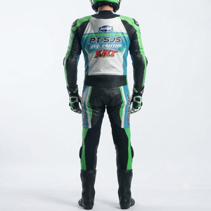 Combinaison de course premium Ramaha pour homme, 1 pièce, en cuir de vache véritable/cuir de kangourou, style MotoCP, combinaison de course sur circuit, niveau de protection 2 - Product Image 2