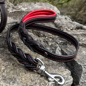Premium handmade Leather <b>Braided</b> Dogs pet Collars designed for stylish pets and outdoor adventures in wholesale rate - Product Image 4