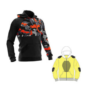 Hoodie de moto d'hiver doublé, anti-abrasion, résistant aux coupures, en polaire, équipement de protection pour motards, sécurité et confort - Product Image 6