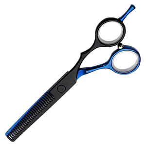 Ciseaux à effiler professionnels 6'' avec logo personnalisé, en acier inoxydable, réutilisables, légers, à pointe arrondie, 28 dents, pour coiffure et barbier - Product Image 2