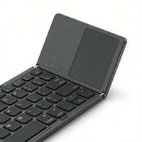 Teclado Bluetooth Triple Plegable IFacemall con Panel Táctil de Alta Sensibilidad, Teclado Portátil Ligero para Sistemas Android, iOS y Windows