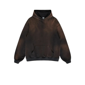 High Quality Cotton Oversize Hoodie <b>Thick</b> <b>Fleece</b> Drop Shoulder Plain Blank Custom French Terry Men Hoodies - Product Image 5