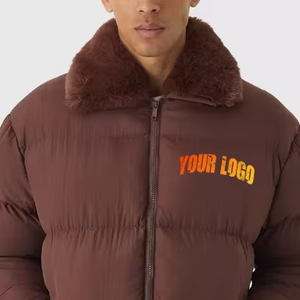 Chaqueta Bomber de Invierno para Hombre, Personalizada por el Fabricante, con Capucha, Casual, Impermeable, Talla Grande, Cierre de Cremallera, de Lona - Product Image 4