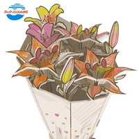 Großhandel hübsches pädagogisches Puzzlespiel, buntes Papier Blumen karton Malerei Design lustige Aktivitäten 3D-Puzzle
