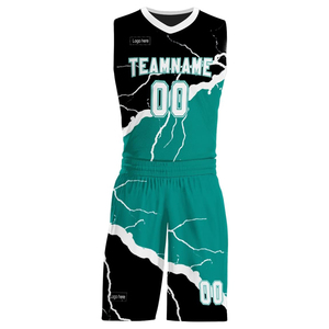 Conjunto de Camiseta de Baloncesto Sublimada Personalizada con Nombre de Equipo 00, Cuello en V, Sin Mangas, Absorbe la Humedad, Ecológica, de Secado Rápido, Unisex para Adultos - Product Image 1