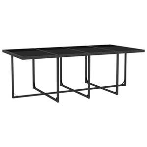 Conjunto de Comedor Grande para Exteriores con Estructura de Acero Negro y Fundas Extraíbles, Muebles de Jardín - Product Image 5