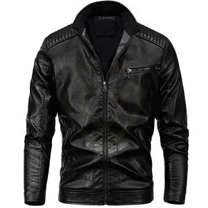Chaqueta de Cuero de Alta Calidad para Hombre, Diseño Personalizable y Moderno con Logotipo Frontal, Chaqueta de Cuero Resistente al Viento, Venta al Por Mayor - Product Image 1