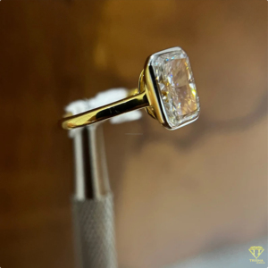 Bague en diamant de laboratoire, alliance éternelle, bague en argent sterling 925, bijoux de mariée de luxe, bague en diamant faite à la main, bijoux fins pour femmes - Product Image 3