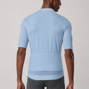 เสื้อจักรยานแขนกุดสีฟ้าอ่อนสำหรับผู้ชาย TRIBON SPORTS แบบไม่มีปก ซิปด้านหน้า สะท้อนแสง ระบายอากาศได้ดี ผลิตจากโพลีเอสเตอร์ 100% สไตล์สปอร์ต - Product Image 5