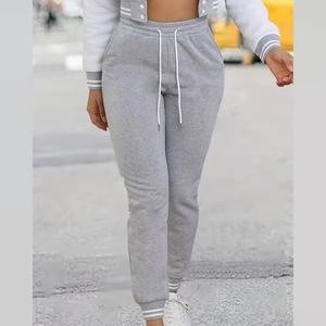 Wholesale Regular Fit Casual Cotton Fleece Trouser Women High Quality Lightweight Winter OEM High Waist Wide Leg Anti-static - Product Image 4