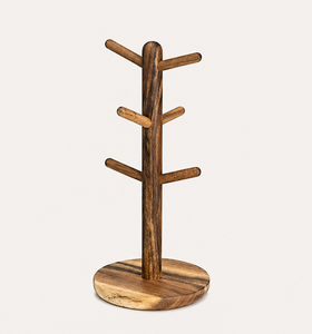 Customizable Wooden Mug <b>Tree</b> Coffee Cup Stand Space-Saving <b>Tabletop</b> Tea Cup Hanger Organizer For Coffee Bar Station Accessories - Product Image 3