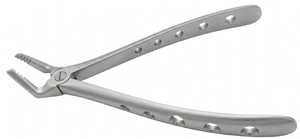 Forceps d'extraction dentaire à surface mate avec poignées perforées en acier inoxydable, instrument d'extraction des molaires et des prémolaires - Product Image 3