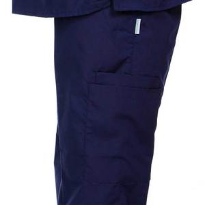 Conjunto de Uniforme Médico Azul Marino para Hombre, Cuello en V, Manga Corta, Pantalones de Uniforme, Ropa de Hospital, Tela de Algodón y Poliéster - Product Image 6