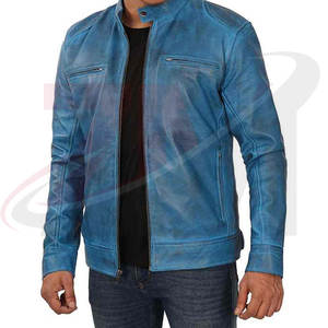 Veste en cuir pour homme de haute qualité avec impression de logo personnalisée en gros, imperméable, pour usage extérieur, veste en cuir d'hiver pour homme - Product Image 4