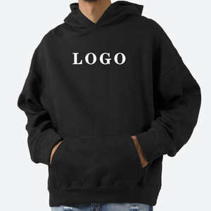 Fabricantes de Sudaderas Premium al por Mayor, Sudaderas Gruesas de 500 g/m², 100 % Algodón, Felpa Francesa, Sudadera Negra Extra Grande - Product Image 4