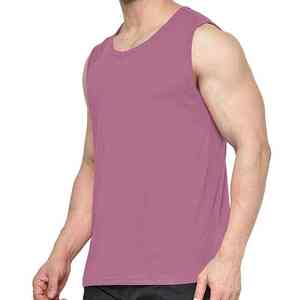 Men's 100% Cotton O-Neck Tank <b>Tops</b> Men's Fitness Custom Logo Quick Dry Bamboo Athletic Muscle Bodybuilding Activewear Seamless - Product Image 4