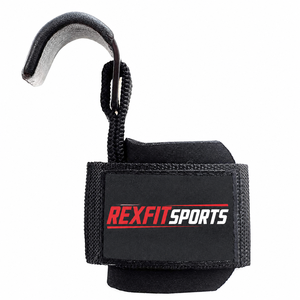 REXFITSPORTS RF-HST-005 Ganchos de Levantamiento de Pesas con Acolchado de Neopreno, Correas de Gimnasio para Fitness, Soporte de Alta Resistencia para Powerlifting - Product Image 4