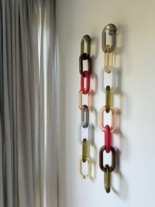 Grandes chaînes en résine transparente colorées pour la décoration murale, projets de bricolage, séparateurs de pièce et accessoires de rideaux - Product Image 5