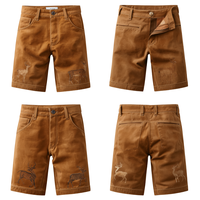 Shorts Bavarois pour Hommes Non Marqués, Couleur Camel Tan, Premium, Traditionnels, Oktoberfest, Solides, Écologiques, en Véritable Daim de Vache