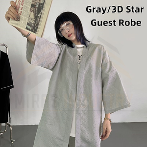 Robe d'invitée noire 3D à motif étoile pour femme, en polyester, confortable, avec impression en relief, uniforme de travail tendance - Product Image 5