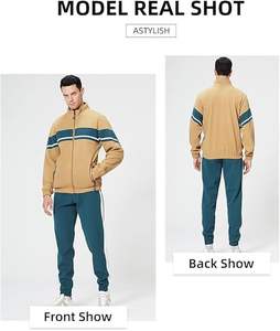 Ensemble de survêtement pour homme, 2 pièces, tenue décontractée, survêtement de sport contrasté, ensemble de jogging - Product Image 6