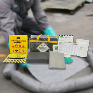 ชุดอุปกรณ์ดูดซับสารเคมีรั่วไหลอเนกประสงค์ 10 ลิตร พร้อมถุงผ้านุ่ม ถังทนทาน แผ่นดูดซับ และถุงซับสารเคมี สำหรับการตอบสนองเหตุฉุกเฉิน - Product Image 1