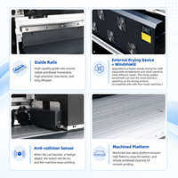 Impresora de Inyección de Tinta Eco-Solvente GCLOR Deluxejet1880 de 1820 mm con 4/8 Cabezales para Impresión de Etiquetas a Color I3200 con Impresión Flexográfica de Alta Velocidad