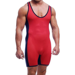 <b>Men</b> Wrestling Singlet Sleeveless <b>Bodysuit</b> Athletic Compression Supporter Sportswear Jumpsuit <b>for</b> Wrestling Training Gym - Product Image 1