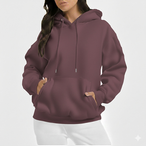 Sudadera con Capucha para Mujer, Casual, Holgada, Forrada, 100% Algodón, Estampada, Servicio OEM, Felpa Suave, Corte Holgado, Cálida para Invierno - Product Image 5