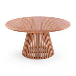Modern Style Round <b>Table</b> Teak Wooden with Cavity frame material for Patio Dining <b>Table</b> and Restaurant Set Furniture - Product Image 1