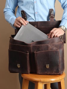 Top Demanded Urban Leather Messenger <b>Bag</b> for City Travel Laptop Carry Office <b>Work</b> Daily Commute Use Available for Sale - Product Image 2