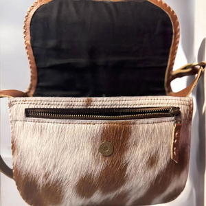 Bolso de Hombro para Mujer, Elegante, Casual, para Uso Diario, Impermeable, Bordado, de Cuero, Bolso Tote con Pelo de Vaca, Bolso de Mano - Product Image 6